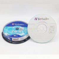 Verbatim ดิสก์ CD-R ดิสก์ CD เปล่าสีเงินดิสก์ CDR 80นาที700MB 52X 10แพ็ค