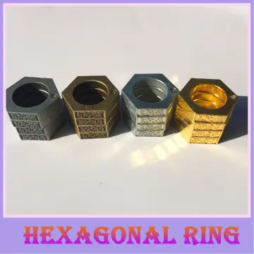 Hexagon Kung Fu Finger Magic Ring Self Defense Brass Knuckle