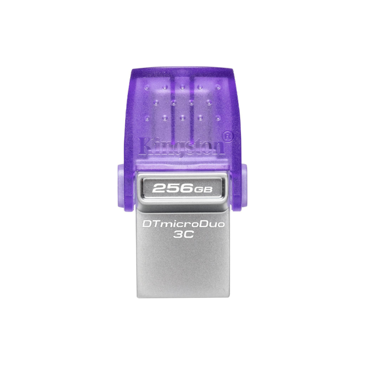 kingston-256gb-datatraveler-microduo-3c-200mb-s-dual-usb-a-usb-c-สีเงิน-ประกันสินค้า5-ปี