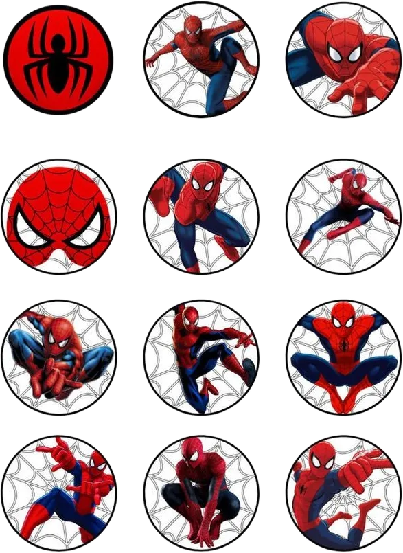 Spiderman inspired- Edible Icing Toppers – printsoncakes