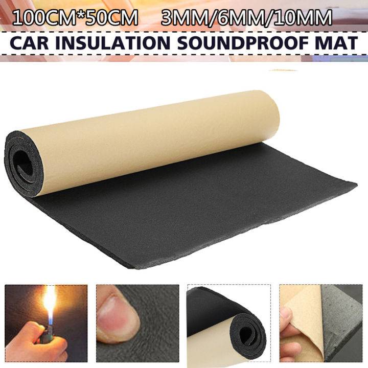 100cmx50cm 3mm/6mm/10mm Acoustic Panel Car Sound Deadening Mat Self