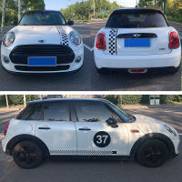 รถประตูด้านข้างลายสติกเกอร์ด้านหลัง Trunk Decal สติกเกอร์ Checker ตกแต่งสำหรับ MINI Cooper S F55 F56 F60 R55 F54 R61