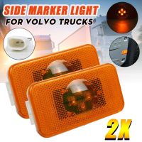 24pcs 24V Car Truck LED Side Marker Light 4LEDs Amber Indicator Lamp For Volvo Trucks FMFH