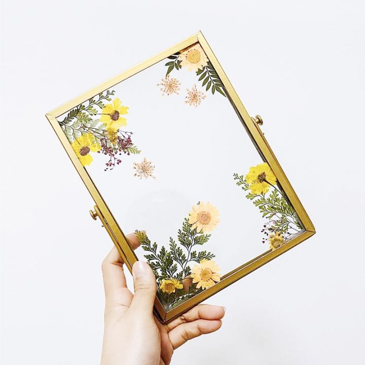 dried-flower-glass-metal-photo-frame-creative-retro-diy-plant-specimen-picture-frame-home-iron-decorative-eternal-flower-frames