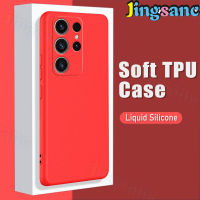 Jingsanc เคส Samsung Galaxy S22อัลตร้า/S22บวก S22 +/S22เคสนิ่มใส่โทรศัพท์ของเหลวปลอกซิลิโคนป้องกันกล้องสีลูกอมกันกระแทกเคสหลัง Samsung S22 S22อัลตร้า/S22บวก +/S22