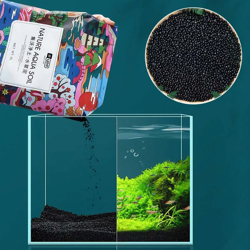Nepall Aqua Soil Planted Aquarium Substrate | Fish Tank Water Grass Mud for  Natural Aquatic Plants and Shrimps | No Cloudiness | Clear Water | Rich