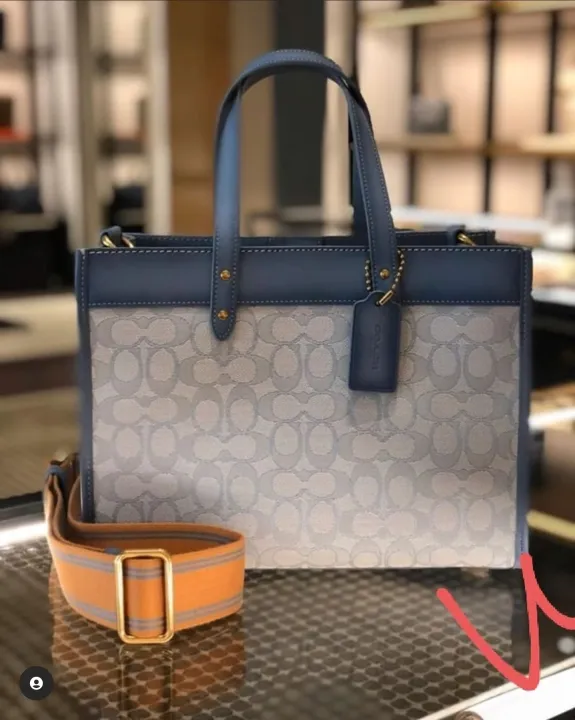 Guaranteed Original Coach C3282 Field Tote 30 In Signature Jacquard