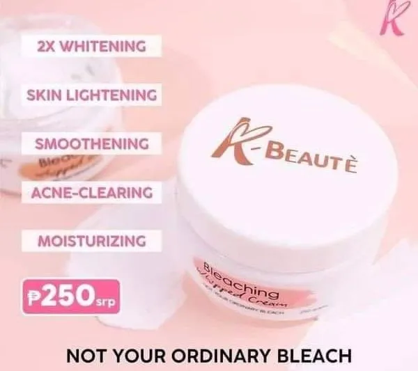 K-beaute Bleaching Whipped Cream 250g 2x Instant Whitening, Smoothing ...