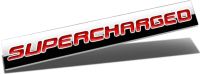 โลโก้ เพจ ซุปเปอร์ชาร์จ สีแดง  แต่งรถยนต์ทั่วไป งานโลหะ RED Supercharged Logo Metal Emblem Badge Decal