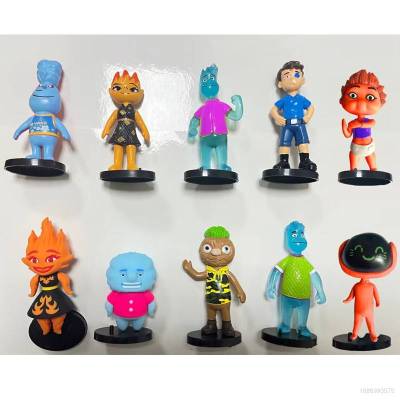 6/8/10pcs Elemental Action Figure Amber Wade Gale Brook Model Dolls Toys For Kids Home Decor Gifts Collections