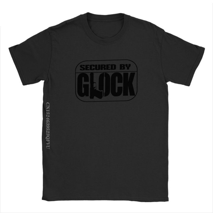 อารมณ์ขันปลอดภัยโดย-glock-เสื้อยืดผู้ชาย-crewneck-premium-cotton-tshirt-harajuku-tees-tops-ขนาดใหญ่