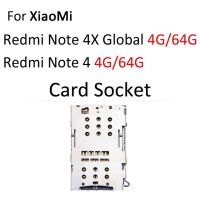 อะแดปเตอร์เต้าเสียบถาดใส่ไมโคร Sd/ซิมการ์ดสำหรับ Xiaomi Redmi Note 4 4x ที่ใส่ขั้วต่อทั่วโลกเครื่องอ่านสล็อตที่ใส่