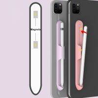 【รักอิเล็กตรอน】เคสที่มีช่องเสียบปากกาแบบพกพาสำหรับ Apple Pencil1 2สำหรับ S7 Samsung S6 S6lite เคสป้องกันยึดติดปากกาตัวเก็บประจุแม่เหล็ก