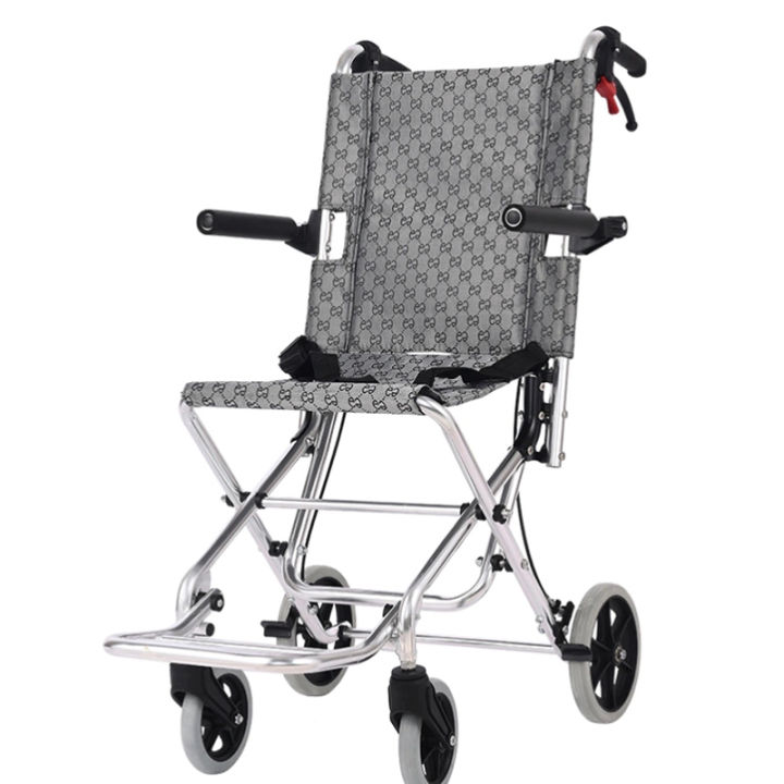 รถเข็น-เก้าอี้รถเข็นพับได้-เบรคมือ-พับเก็บได้-สะดวกมาก-รถเข็น-wheelchair