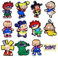 1PCS Cartoon Character Icon Croc Charms PVC Monster Garden Slipper Button DIY Hole Wristband Decor Buckle Kids Party Gifts