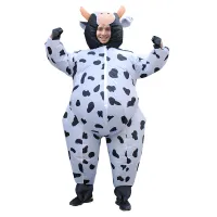 Inflatable Cow Costume for Women Adult Unisex Anime Fancy Dress Air Blown Milk Cattle Carnival Party Christmas Halloween Purim