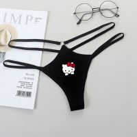 Sanrio Hello Kitty Kawaii Thong Cartoon Sexy Lady Thin Strap Hollow Out Triangle Low Waist Briefs Female Panties Gifts