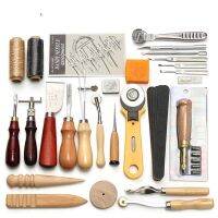 37Pcs หนังหัตถกรรมชุดเครื่องมือ Hand Professional เข็มปากกาเย็บผ้าแกะสลัก Saddle ทำงาน Leathercraft ชุด