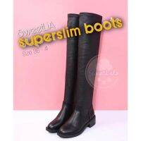 COD พร้อมส่งNew Superslim Boots บูทหนังบุขนพับได้ถึงข้อเท้า