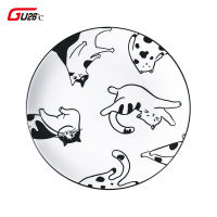 8inch Japanese Style Ceramic Plates Dishes Sets Fruit Tableware Creative Design Cute Cartoon Lucky Cute Cat Pattern