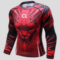 Cody Lundin Cool สีแดงชายเสื้อระเหิด MMA Jiu Jitsu แขนยาว Rashguard kickboxing มวยปล้ำ T เสื้อมวย Jersey