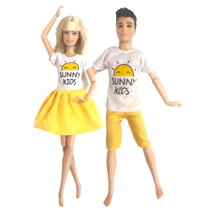 nk-2-pcs-set-new-daily-casual-couple-doll-dress-for-barbie-doll-accessories-boy-girl-clothes-gift-toy-for-ken-doll-jj