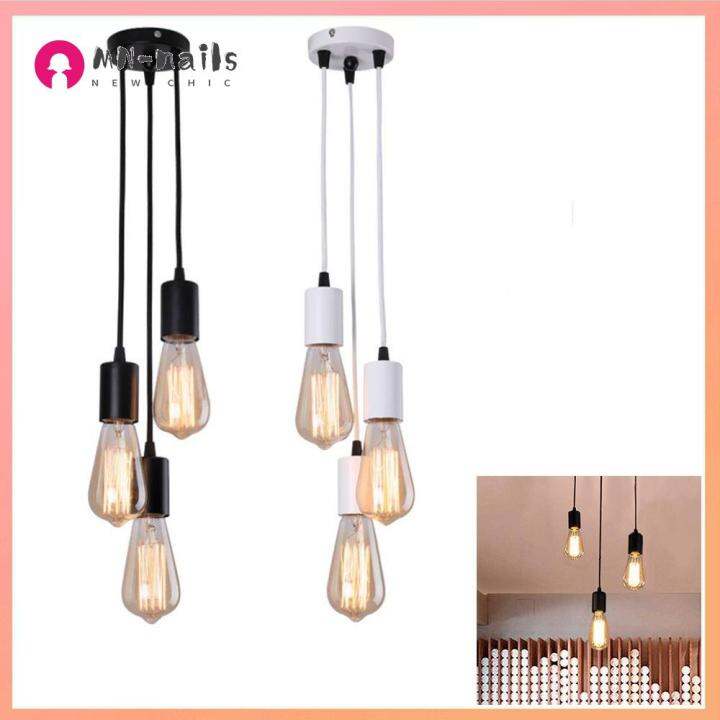 MNNAILS 3 heads Pendant Light Holder E27 Iron Lamp Holder Socket