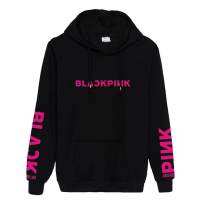 เสื้อผ้าผู้หญิง Ready Stcok BLACKPINK เสื้อเบลาส์แขนยาวชนิดเดียวกัน Hoodie Tops