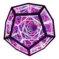 ไฟแนวศิลปะแบบ Dodecahedron หลากสีสำหรับตกแต่งบ้าน Lampu Hias ตั้งโต๊ะแบบเสียบ Usb ชาร์จได้อุปกรณ์ตกแต่งห้องที่สวยงาม