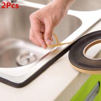 2Pcs Waterproof Sealing Strip Kitchen Self Sealing Adhesive Tape Dust And Door Window WallSeal Strip Bottom Bathroom Accessories Decorative Door Stops