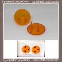 H.M.B. Plug Outlet‼️ ที่อุดรูปลั๊กไฟ Orange Color สีส้มใส  (Safety protection 2plug &amp; 3plug safety) 10,20,30,40,50 Pcs.