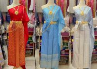 ชุดไทยสไบ แม่การะเกด Plus size (waist 33-45 inch) Set of Thai Traditional Dress ไม่รวมเครื่องประดับ