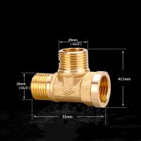 1/2 quot; BSP Female Male Thread Tee 3 Way Brass Pipe Fitting Splitter Connector Coupling Adapter