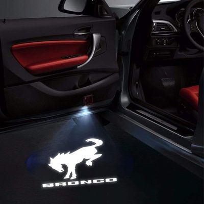 ๑✑▲ 2pcs Led Car Door Welcome Light Laser Projector Lamps Decor Accessories For Ford Bronco 2023 2022 2021 Sport for 2-door 4-door
