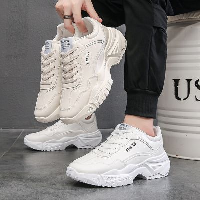 2023 Fashion White Lace Up Outdoor Vulcanize Zapatillas Sneakers for Men Casual Platform Running Sport Shoes Man Spring Autumn