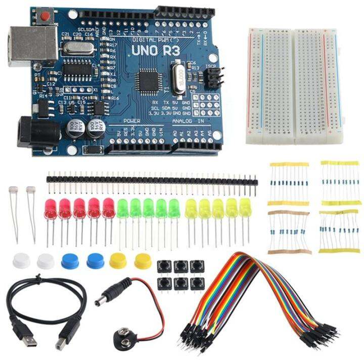 1Set Starter Kit UNO R3 Mini Breadboard LED Jumper Wire Button for ...