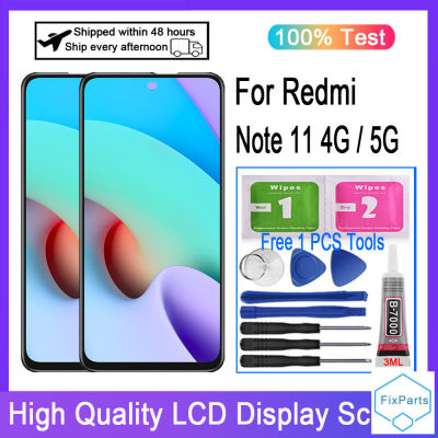 สำหรับ Redmi Note 11 4G 21121119SC สัมผัสหน้าจอ LCD หน้าจอดิจิตอลสำหรับเปลี่ยน21091116AC Redmi Note 11 5G