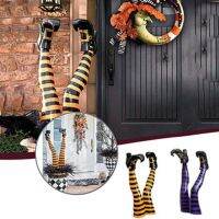 Halloween Evil Witch Thigh Props Inverted Wizard Foot Belt Guide Pile Heterosexual Funny Beauty Legs Decoration Front Yard Lawn