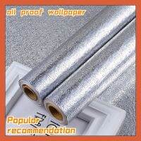 Oil-proof Water-proof Self-adhesive Wallpaper Aluminum Foil Cover Sticker Household for Kitchen Table Cabinet Drawer