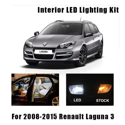 18pcs Canbus Error Free Car LED Bulbs Interior Reading Dome Light Kit For 2008-2015 Renault Laa III 3 MK3 License Plate Lamp