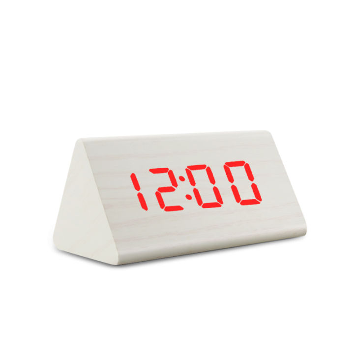 นาฬิกาดิจิตอล-led-นาฬิกาปลุกไม้ตารางควบคุมเสียงนาฬิกาอิเล็กทรอนิกส์สก์ท็อป-usb-aaa-ขับเคลื่อนนาฬิกาปลุกตกแต่งโต๊ะในบ้าน