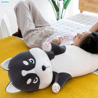 หมอนยาวผ้าขนสัตว์รูปสุนัขการ์ตูน Boneka Mainan ผ้าฝ้ายนุ่มพิเศษเป็นมิตรกับสิ่งแวดล้อมตุ๊กตาหนานุ่มสำหรับ Relief วิตกกังวลและความเครียด