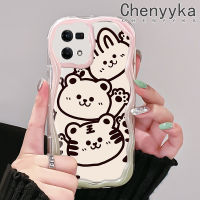 เคส Chenyyka สำหรับ OPPO Reno 7 4G Reno 8 4G F21 Pro F21s Reno 4 Pro Reno 4 Pro Reno 6เคสลวดลายสัตว์น่ารักลายการ์ตูนเนื้อครีมกันกระแทกแบบใสนิ่มเคสมือถือโปร่งใสลายกล้องถ่ายรูปสร้างสรรค์เคสซิลิกาเจลป้องกัน