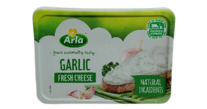 🚩new Lots🚩 Fresh Cream Cheese With Garlic And Herb Arla 150g Th