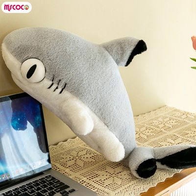 MSCOCO ตุ๊กตาตุ๊กตายัดไส้รูปฉลามจำลองสำหรับวันเกิดสำหรับเด็กเป็นของขวัญสำหรับเด็ก,ของเล่นตุ๊กตานุ่มสบายผิวหนังสวมใส่สบาย