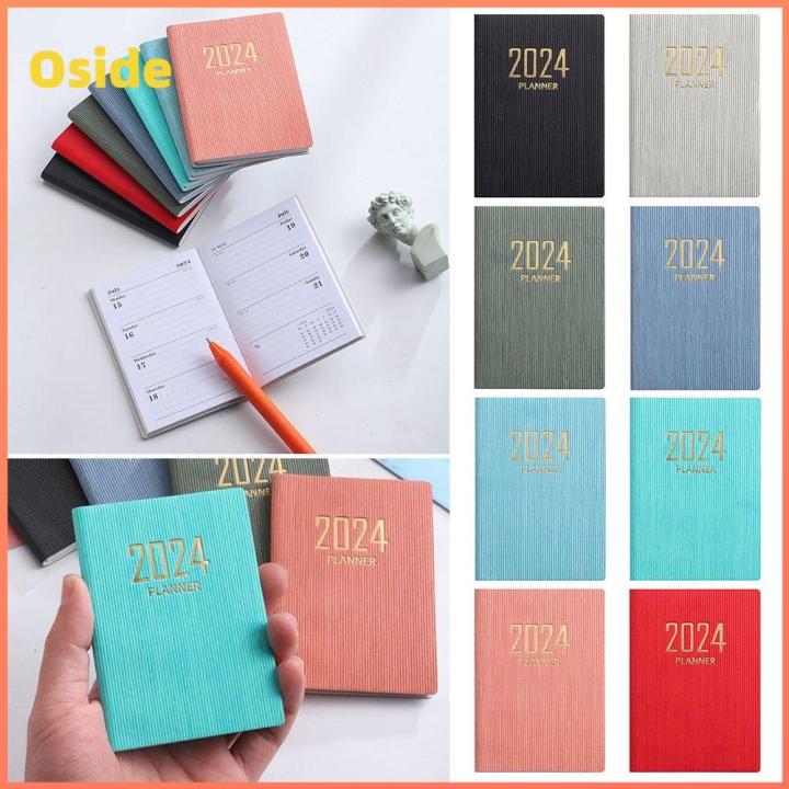 Pocket 2024 Agenda Book Mini A6 with Calendar Notebooks To Do List English  Notepad School Office