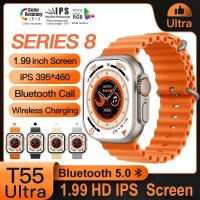 HAUWEL Series 8 Ultra Smart Watch สมาร์ทนาฬิกา 1.99 นิ้วเต็มหน้าจอกันน้ำบลูทู ธ ข้อความโทร DIY ที่กำหนดเอง