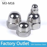 ✾✉✷ 1/50pcs M3 M4 M5 M6 M8 M10 M12 M14 M16 304 A2-70 Stainless Steel Hex Hexagon Acorn Nut Cap Decorative Cover Semicircle Dome Nuts