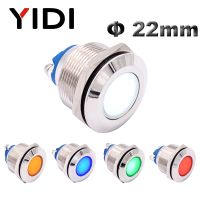 22mm Metal LED Indicator Light 3V/12V/24V/110V/220V AC DC Screw Terminal Waterproof Indicator Lamp Signal Pilot Lamp Red Green