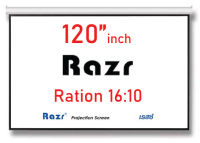 Razr Projector Wall Screen 120 นิ้ว 16:10 จอโปรเจคเตอร์ จอแขวนมือดึง (63 x 101 inch) (162 x 258 cm) รุ่น WMW-A120 จอม้วนเก็บอัตโนมัติ